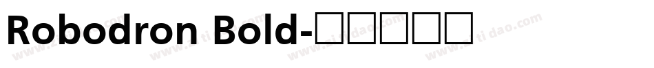 Robodron Bold字体转换